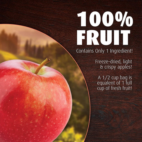 0.35 Oz (Pack 12), 100% Brothers All Natural Disney Freeze Dried Fruit Crisps, Fuji Apple, of Made with Fruit, Gluten