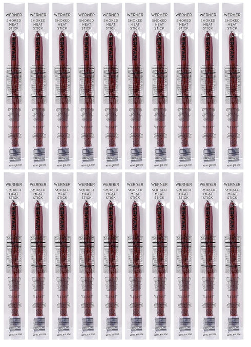Werner Smoked Individually Wrapped Meat Sticks 20 Count Meat Sticks, 0.8 Ounces