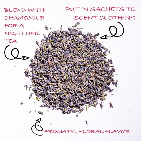4 Worldwide Botanicals Organic Lavender Flowers, ounces, Pure European Lavender buds, Perfect for Aromatherapy