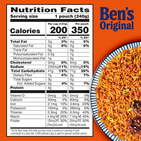 8.5 oz BEN'S ORIGINAL Ready Rice Korean BBQ Flavored Rice, Easy Dinner Side, Pouch