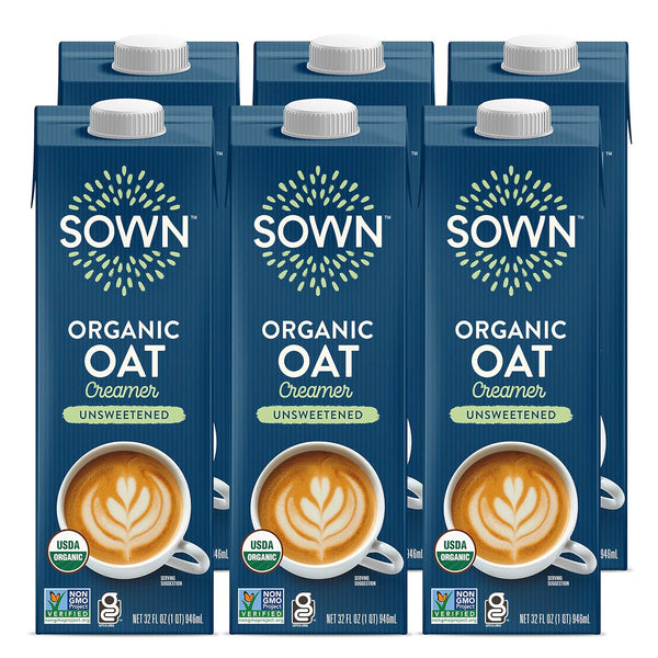 SOWN Organic Oat Creamer Unsweetened - Barista Oat Milk Non Dairy Coffee