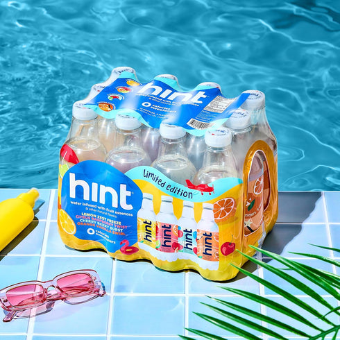 Summer Pack 16 Oz (Pack 24) Hint Fruit-Infused Bottled Water, Classics Variety - Sugar Free Flavored Water with Zero