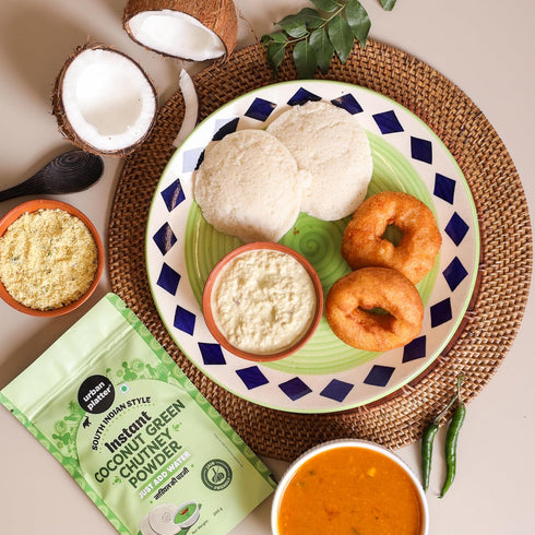7.05 Oz (200g) Urban Platter Coconut Green Chutney Powder | | Flavorful & Ready to Use | Just Add Water | Traditional