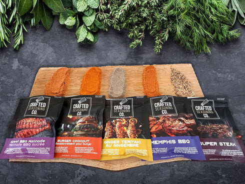 Urbani Set (5 Pack) Crafted Seasoning Co. BBQ Rubs & Seasonings Gift Grilling & Smoking Spices Variety Box Smoker