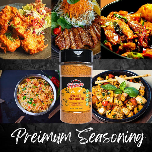 (6.7 Shes Got Flavor Sweet Mesquite Seasoning, low sodium, gluten free, no artificial dyes, no MSG, great for cooking
