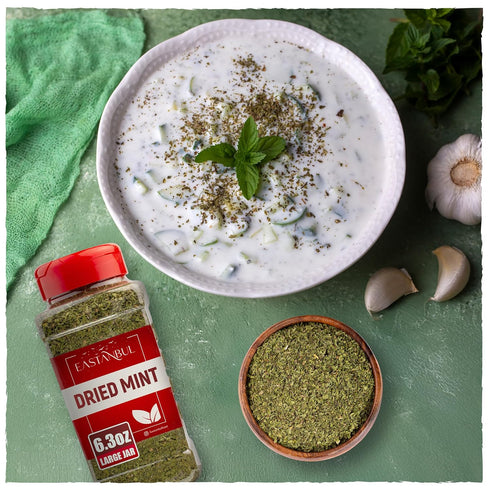 6.3oz, Seasoning,%100 Eastanbul Dried Mint, Dried Mint for Cooking, Peppermint Leaves, Perfect for Tea Loose Leaf