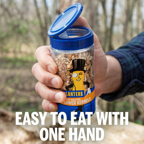 5.85oz (4 Count) PLANTERS Pop & Pour Dry Roasted Sunflower Seeds to Eat, Road Trip Snack, Plant-Based Protein, Snacks