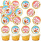 40 Pack Edible Ice Cream Cupcake Toppers - Ercadio Birthday Party Decorations for Kids Summer Theme