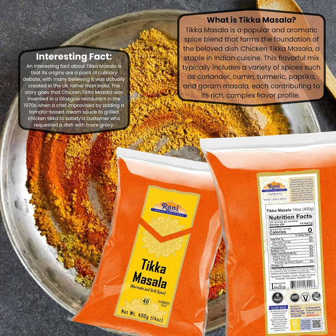 7-Spice 14oz (400g) Rani Tikka Masala Indian Blend ~ All Natural | Salt-Free | Vegan | No Colors | Gluten Friendly |