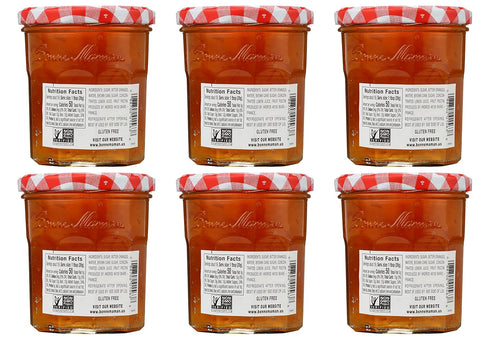 13 oz (Pack 6) Bonne Maman Orange Marmalade Preserves, Glass Jars of Non-GMO, Made with Simple Ingredients