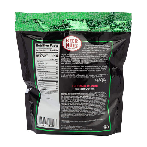 BEER NUTS Bar Mix w/Wasabi - Pretzels, Cheese Stix, Insane Grain & Wasabi Peas, 32oz Resealable Bag