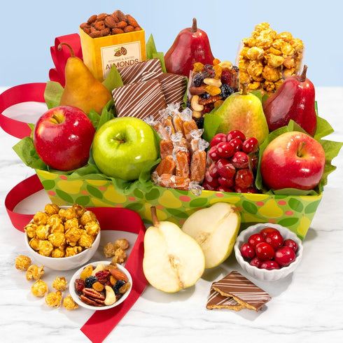 Delightful Orchard Fruit and Gourmet Gift Basket