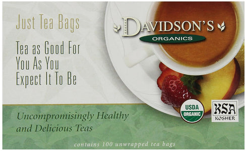 Davidson's Organics, White Pomegranate, 100-count Unwrapped Tea Bags