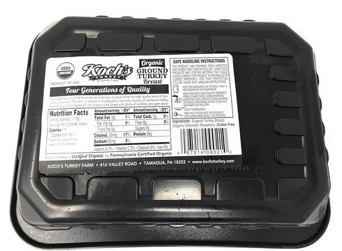 Kochs Turkey Farm 16 OZ Organic Ground Turkey Breast
