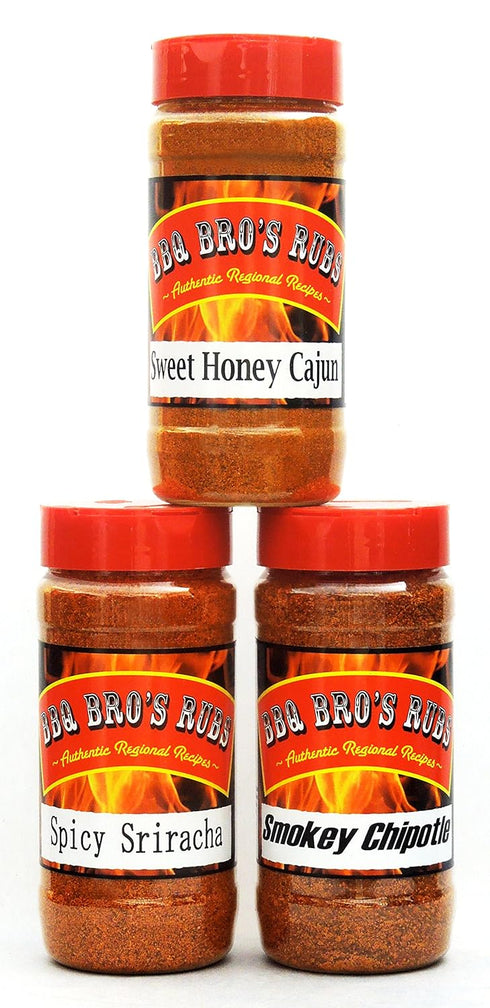 Set BBQ BROS RUBS (Spicy Style) - Barbecue Spices Seasonings - BBQ Rubs - Use for Grilling, Cooking & Smoking - Meat