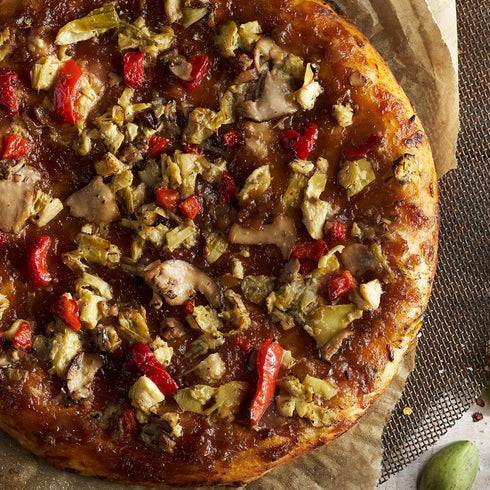 Frozen Size,12 (Pack 1) Amy's Vegan Pizza, Made with Artichoke Hearts and Organic Vegetables, Hand Stretched Crust