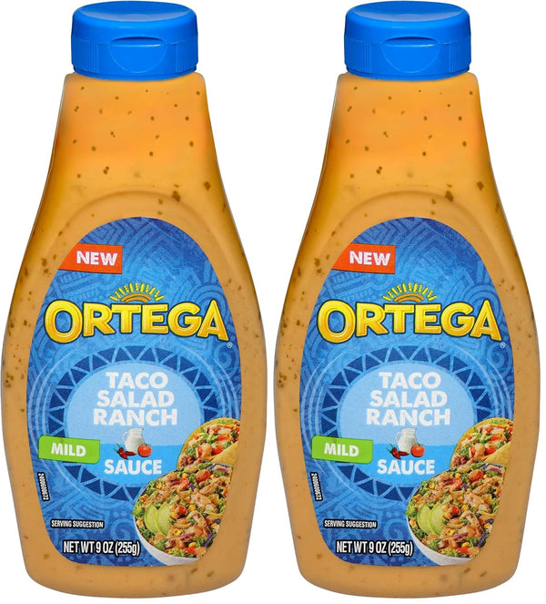 Ortega Mild Taco Salad Ranch Sauce, 9 Ounce (Pack of 2)