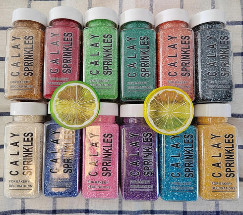 4.23 Pink Sprinkles for Baking, Pink Sanding Sugar Crystals, ounces Edible Sparkling Coarse Sugar Sprinkles for Cake