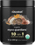 NatureBell Organic Mushroom Powder, 10oz | 10-in-1 Adaptogenic Blend with Lions Mane,