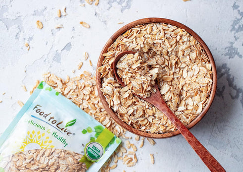 Food to Live Organic Rolled KAMUT Khorasan Wheat Flakes, 8 Ounces, Non-GMO, Great for Cereal, Granola, Baking