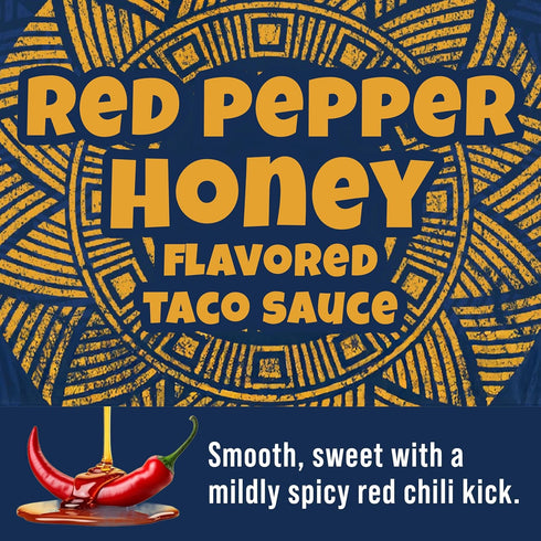 8 Ortega Red Pepper Honey Taco Sauce, Sweet and Spicy Sauce and Marinade, Ounce