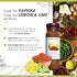 The Gourmet Collection Paprika Lemon & Lime Spice Blend, Cooking Seasoning for Chicken, Fish, Eggs, 156 Servings