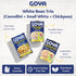 15.5 oz Goya White Bean Trio, Cannellini, Small Canned White Beans, Chick Peas, Pantry Staples for Salads, Soups