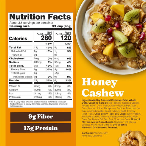 13g Pack 8 oz. (Pack 3) Catalina Crunch Protein Granola - Low Sugar Breakfast Cereal with of Protein - Gluten Free