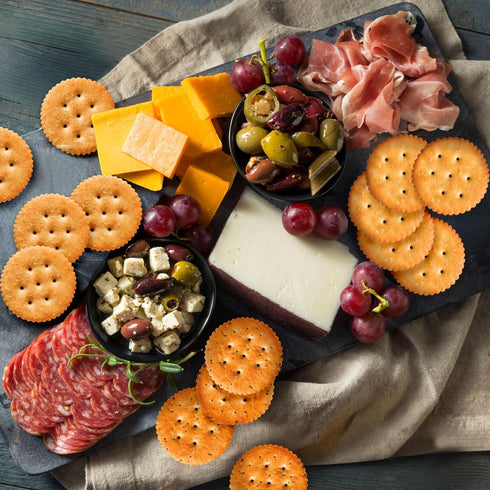 Pack, 8.85 oz (6 Packs) RITZ Fresh Stacks Original, Everything, and Garlic Butter Crackers Variety Travel Snacks, Multi