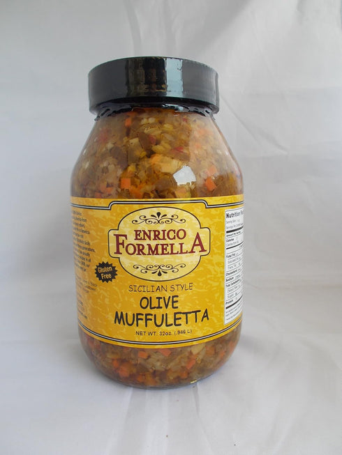 Enrico Formella Hot Muffuletta Salad - Gluten Free Italian Olive Mix -