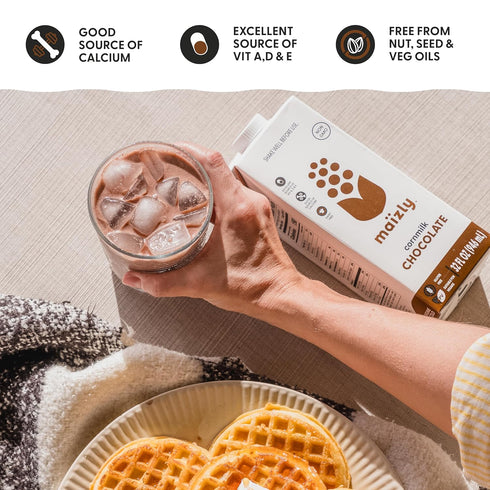 946 ml Maizly Chocolate Corn Milk, Non-GMO, Plant-Based & Non-Dairy Chocolate Flavored Drink, Gluten & Dairy-Free