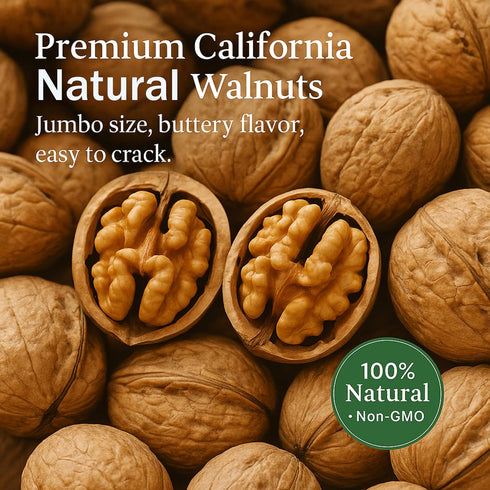 24 Oz 1.5 Lbs Walnuts in Shell, Jumbo, Fresh, Buttery Taste, Easy to Crack, California, Natural Shells