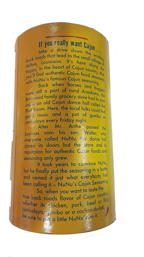 NuNu's Cajun Seasoning Original, 8 Ounce