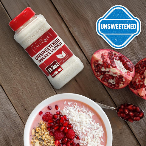 11.3oz, 100% Eastanbul Shredded Coconut, Unsweetened Coconut Flakes, Natural Shreds, Finely Shredded, Desiccated