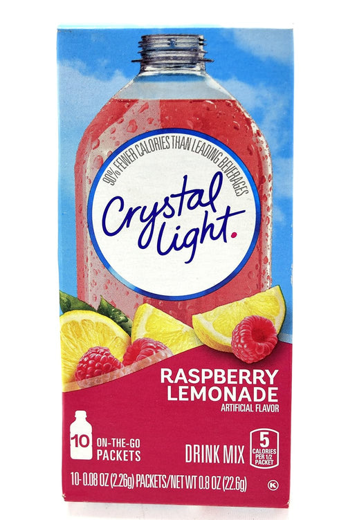Crystal Light On The Go Raspberry Lemonade Drink Mix, 10-Packet Box (Pack
