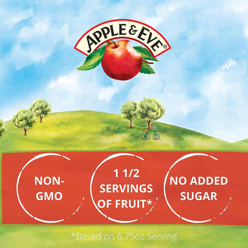 100% 6.75 Oz, Pack 8 Apple & Eve Juice Very Berry, No Sugar Added, Fl