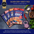 Premium Aufschnitt Products Pack 4 Pack Aufschnitt Kosher Salmon Jerky Variety Spicy, Original, Peppered, Teriyaki