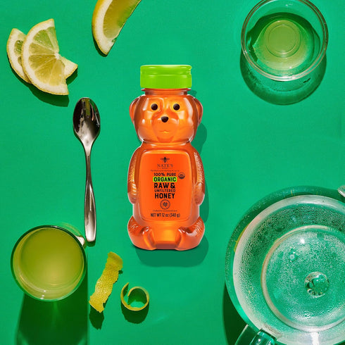 100% 12 oz Nate's Organic Pure, Raw & Unfiltered Honey - USDA Certified Organic - Squeeze Bottle