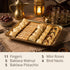 30-Pieces Shatila Food Products Half Ramadan Assorted Fillo Mix Baklava Box, Assorted Baklawa Pastry, Mediterranean
