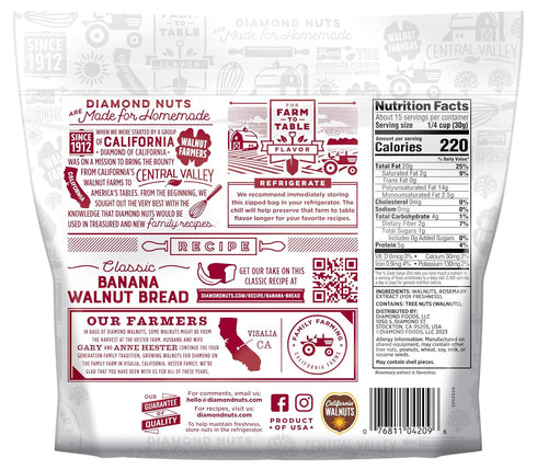 16 oz Diamond of California Shelled Walnuts