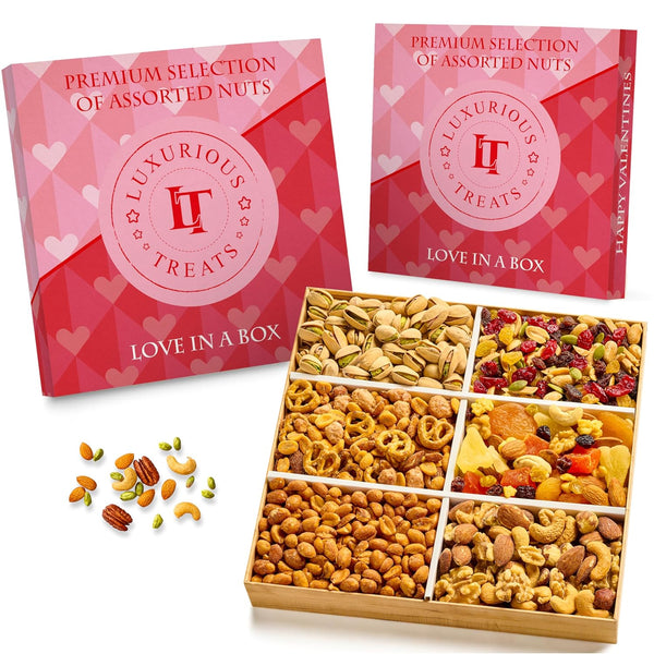 Valentines Day Nuts Gift Box Healthy Valentine Gifts for Men Love Heart
