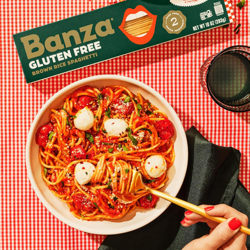 (12-Pack) Banza Brown Rice Spaghetti - Gluten-Free Pasta Made in Italy - Non-GMO, Classic Texture, Perfect