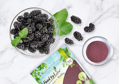 Mulberry 2 Food to Live - Fruit Powder, Pounds - Made from Raw Dried Berries, Vegan, Great for Baking, Juices