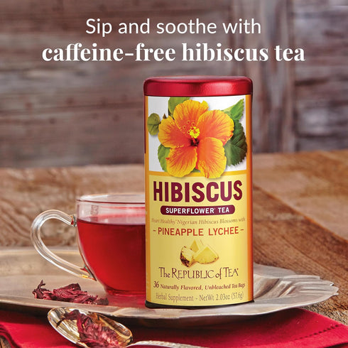 36-Count The Republic of Tea, Pineapple Lychee Hibiscus