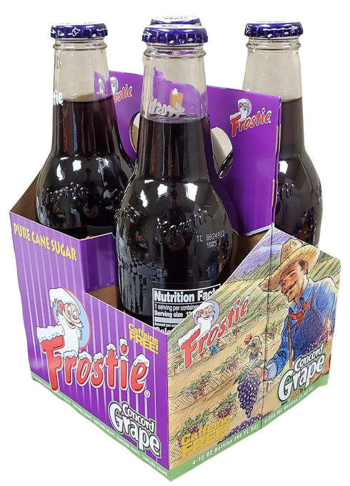 12 12) Frostie Soda ounce Glass Bottles (Grape