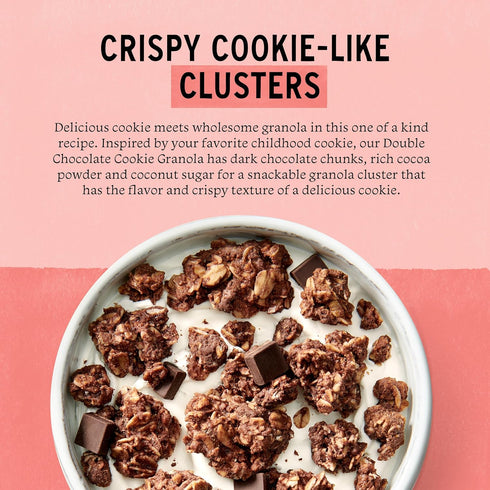 11oz (3 Pack) Purely Elizabeth, Cookie Granola, Double Chocolate, Bag