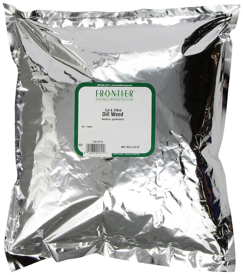 Frontier Co-op Dill Weed, Cut & Sifted, 16 Oz,Bulk Bag, Vibrant and