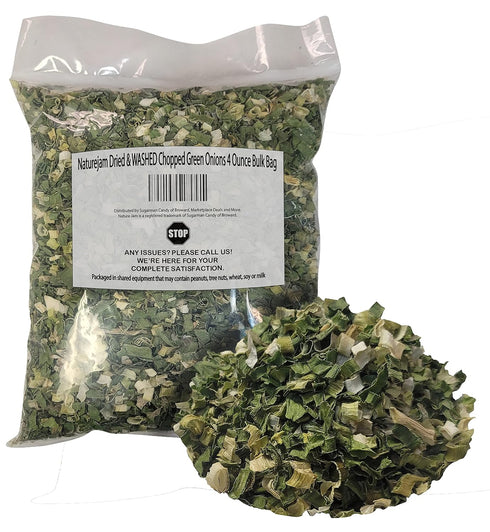 Naturejam Dried & WASHED Chopped Green Onions 4 Ounce Bulk Bag-Just 1