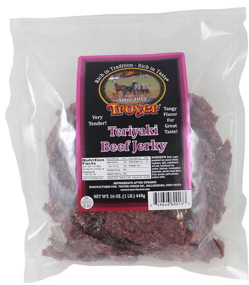 Troyer Teriyaki Beef Jerky 16 Ounces