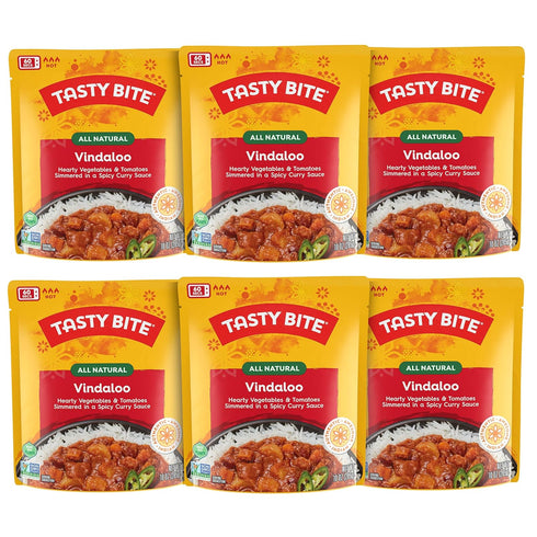 Tasty Bite Hot & Spicy Vindaloo, 10 Ounce, Pack of 6, Ready